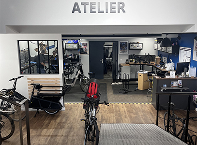 Intérieur magasin de vélos Paris 13